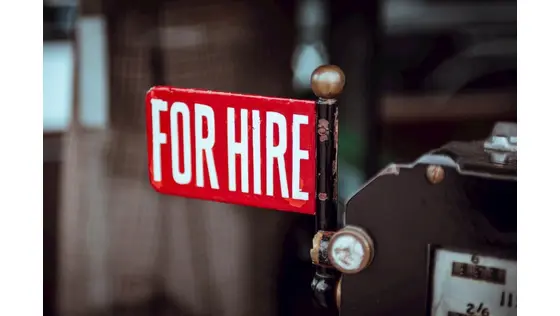 For hire sign